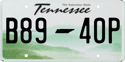 TN license plate B8940P