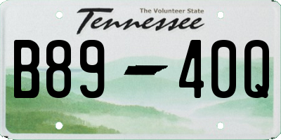 TN license plate B8940Q