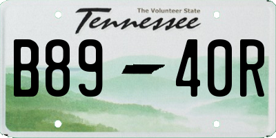 TN license plate B8940R
