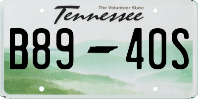 TN license plate B8940S
