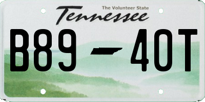 TN license plate B8940T
