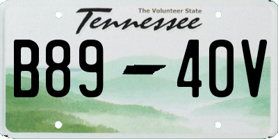TN license plate B8940V