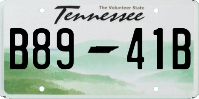 TN license plate B8941B