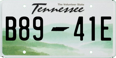 TN license plate B8941E
