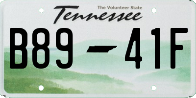 TN license plate B8941F