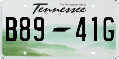 TN license plate B8941G
