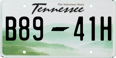 TN license plate B8941H
