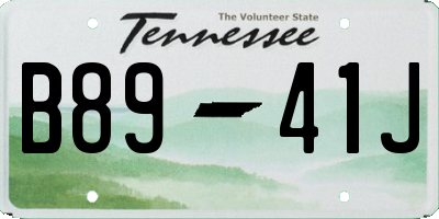TN license plate B8941J