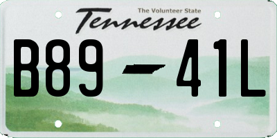 TN license plate B8941L