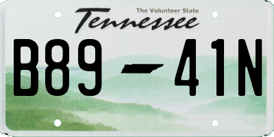 TN license plate B8941N