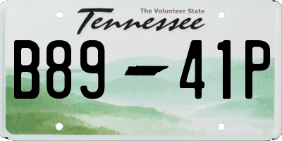 TN license plate B8941P