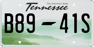 TN license plate B8941S