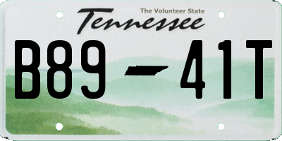 TN license plate B8941T