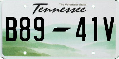TN license plate B8941V