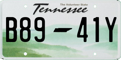 TN license plate B8941Y