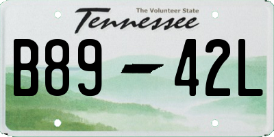 TN license plate B8942L
