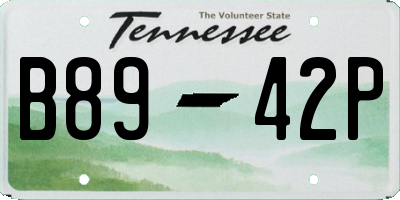 TN license plate B8942P