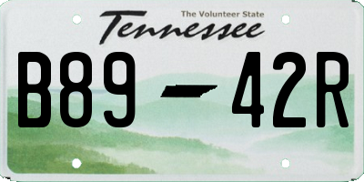 TN license plate B8942R