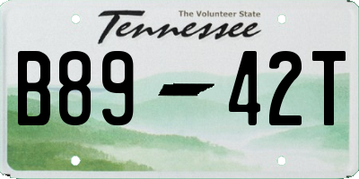 TN license plate B8942T