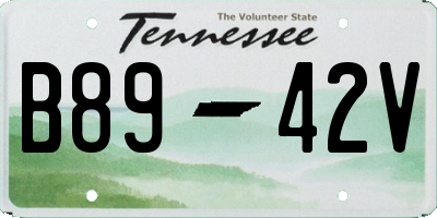 TN license plate B8942V