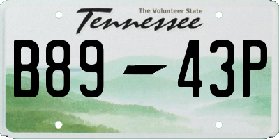 TN license plate B8943P