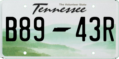 TN license plate B8943R