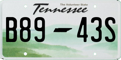 TN license plate B8943S