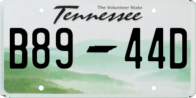 TN license plate B8944D
