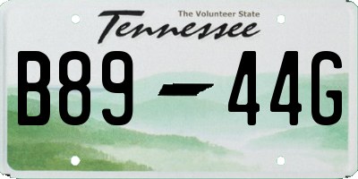 TN license plate B8944G