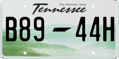 TN license plate B8944H