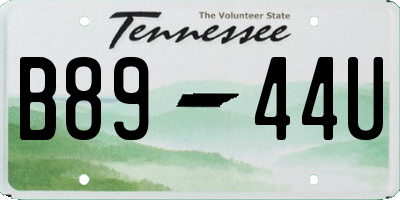 TN license plate B8944U