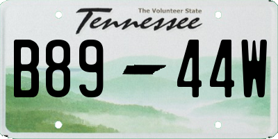TN license plate B8944W