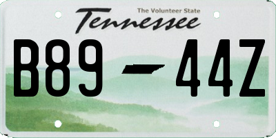 TN license plate B8944Z