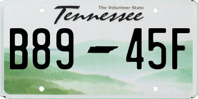 TN license plate B8945F
