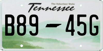 TN license plate B8945G