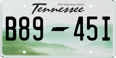 TN license plate B8945I