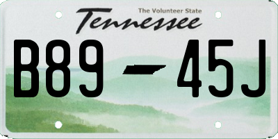 TN license plate B8945J