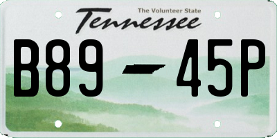 TN license plate B8945P