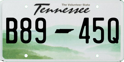 TN license plate B8945Q