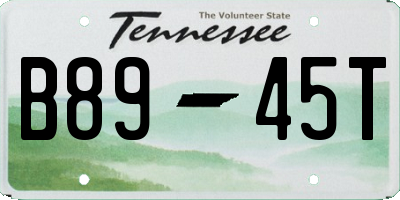 TN license plate B8945T
