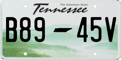 TN license plate B8945V