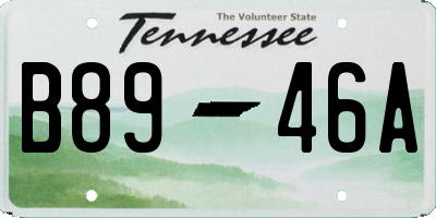TN license plate B8946A