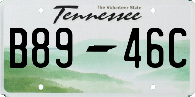 TN license plate B8946C