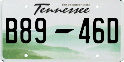 TN license plate B8946D