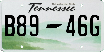 TN license plate B8946G