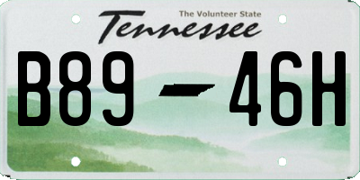 TN license plate B8946H