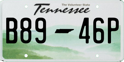 TN license plate B8946P
