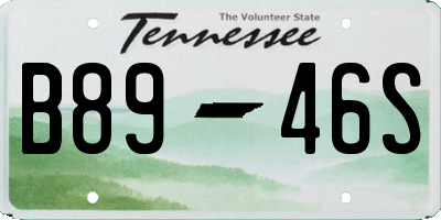 TN license plate B8946S