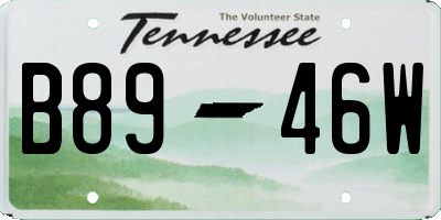 TN license plate B8946W
