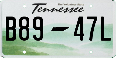 TN license plate B8947L